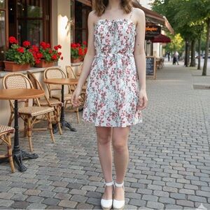 Floral Dress With Matching Hair Bow